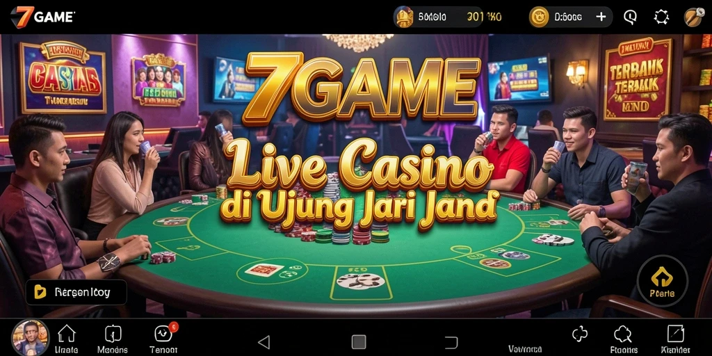 Tampilan gameplay langsung yang mendebarkan dari 7GAME.
