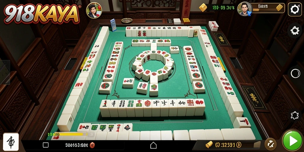 Tampilan gameplay seru Mahjong di 918KAYA.