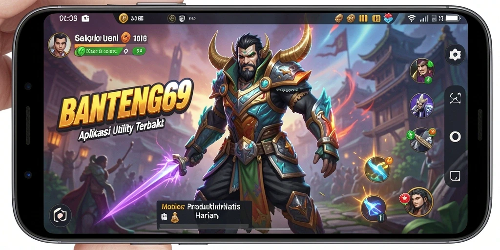 Tampilan antarmuka utama aplikasi BANTENG69 yang intuitif dan user-friendly.