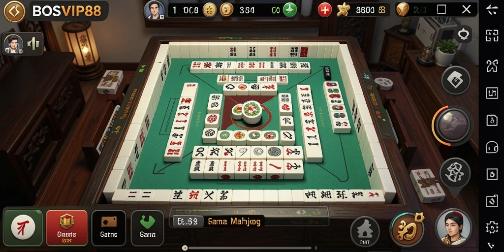 Tampilan gameplay menarik dari BOSVIP88 Mahjong