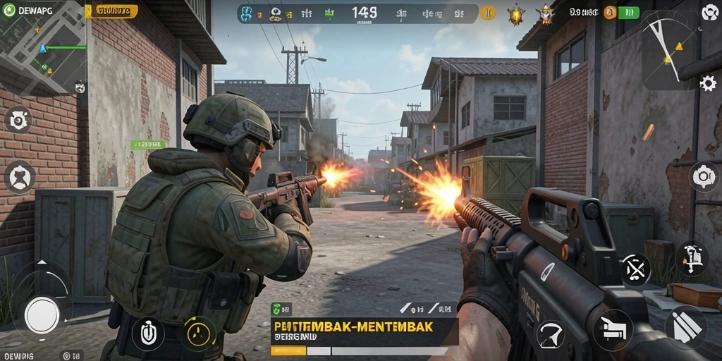 Gameplay seru DEWAPG dalam pertempuran TPS.