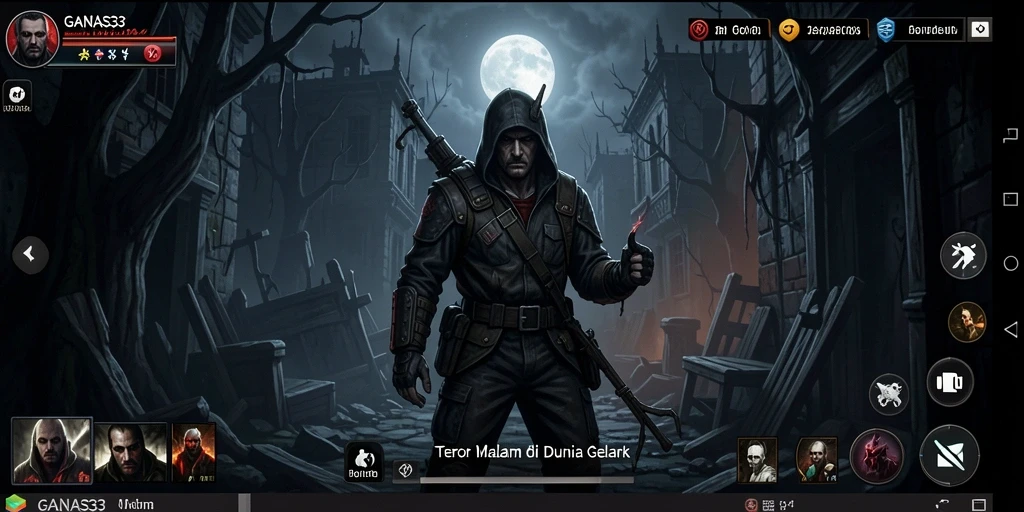 Gameplay menakutkan di dunia gelap dan penuh teror.