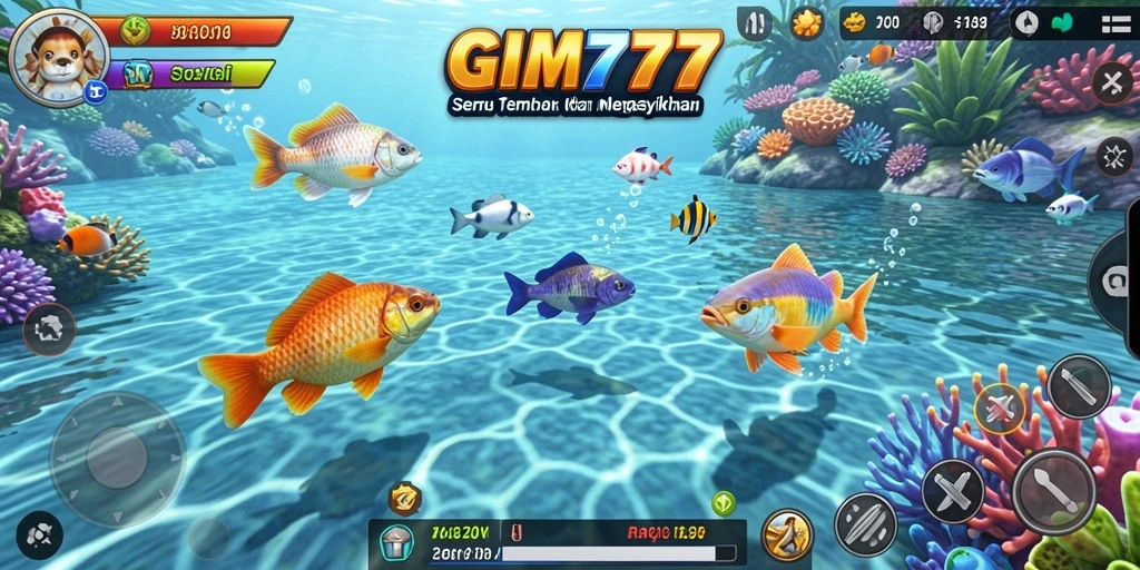 Tampilan gameplay GIM777 dengan ikan yang beragam dan menantang.