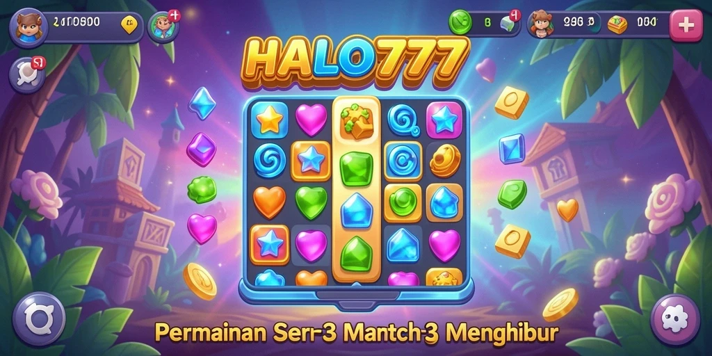 Tampilan gameplay seru dari HALO777 yang penuh warna.