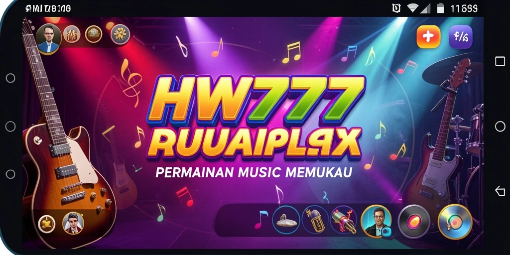 Screenshot HW777 menampilkan gameplay musik yang seru dan interaktif.