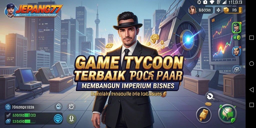 Screenshot utama JEPANG77 menunjukkan gameplay Tycoon yang menarik.