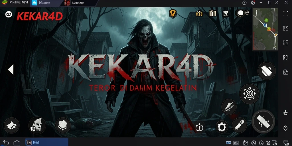 Screenshot aksi seram dari gameplay KEKAR4D yang menegangkan.