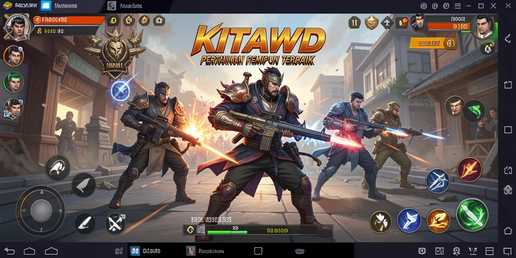 Tampilan gameplay mendebarkan di KITAWD yang menampilkan strategi dan pertempuran.