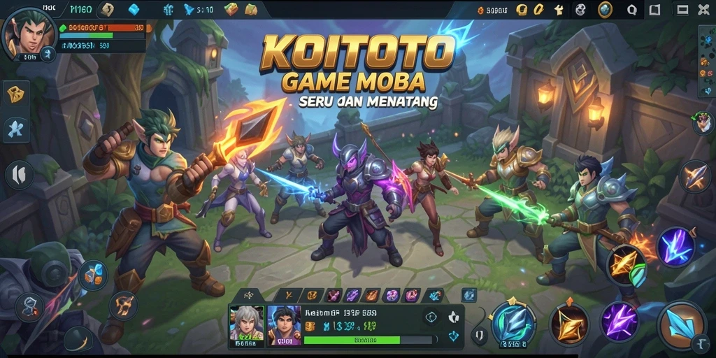 Tangkapan layar gameplay KOITOTO menampilkan aksi seru di arena MOBA.