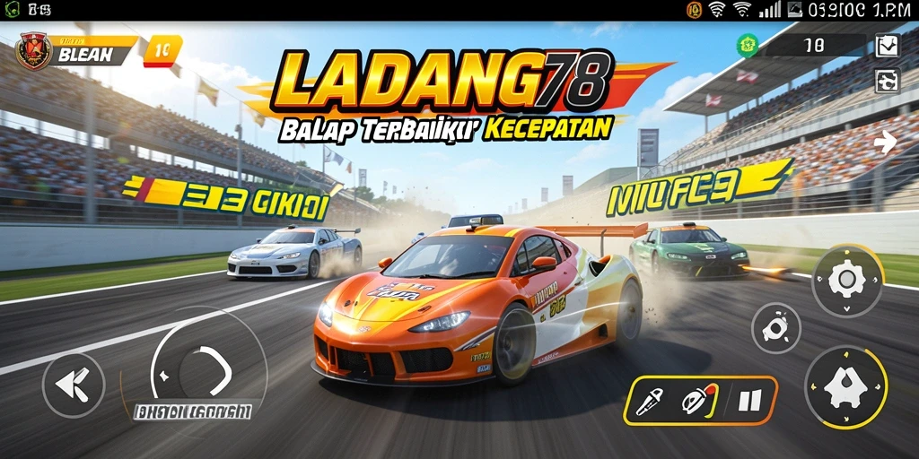 Tangkapan layar gameplay LADANG78 menampilkan aksi balapan yang mendebarkan.