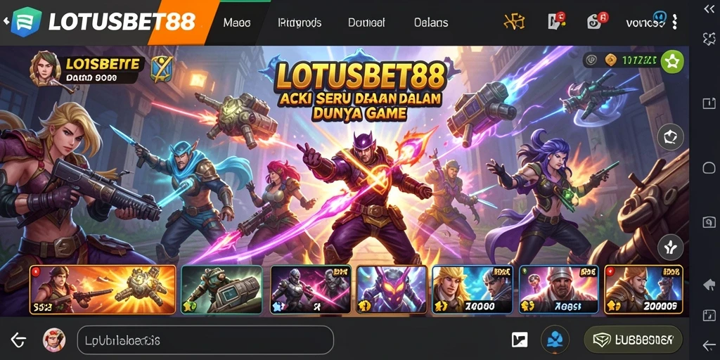 Tangkapan layar menunjukkan aksi mendebarkan dalam LOTUSBET88.