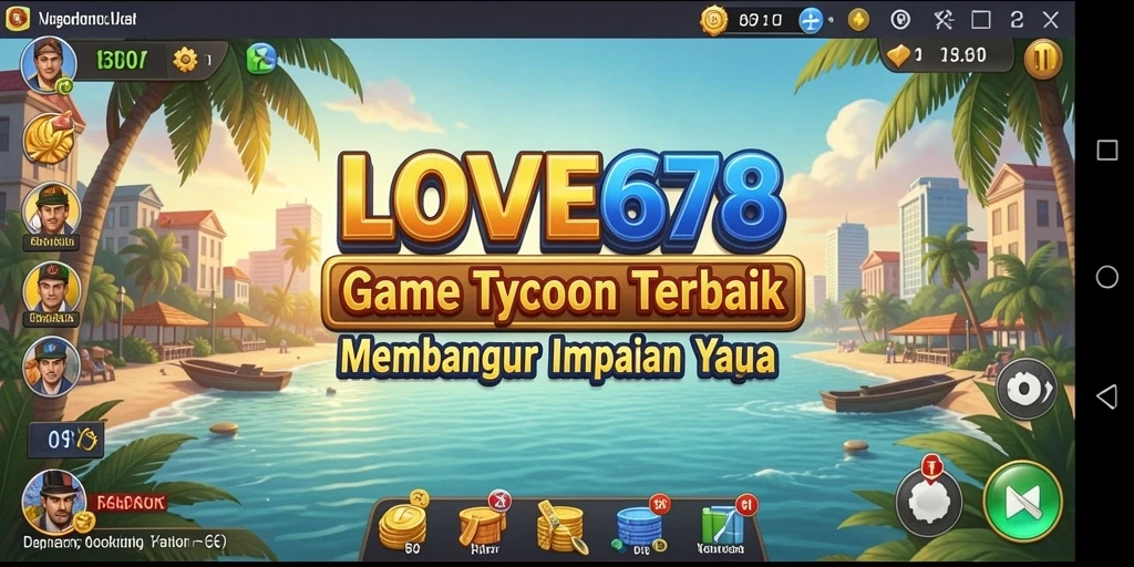 Tangkapan layar utama LOVE678 menampilkan gameplay Tycoon yang menarik.