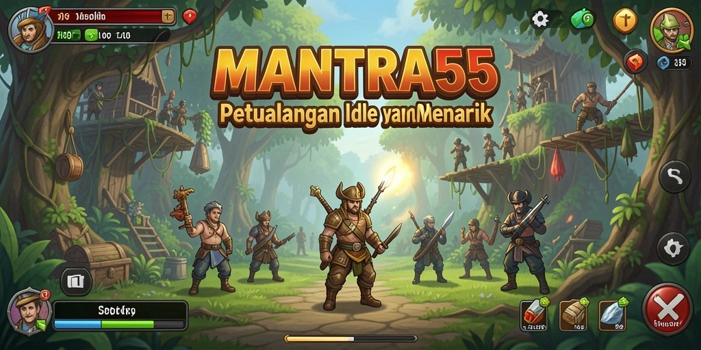Tampilan gameplay <strong>MANTRA55</strong> yang menawan dan penuh warna.