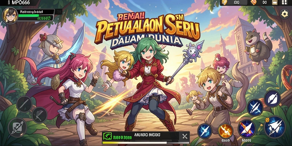 Tampilan gameplay seru dalam MPO666 dengan karakter anime yang memukau.