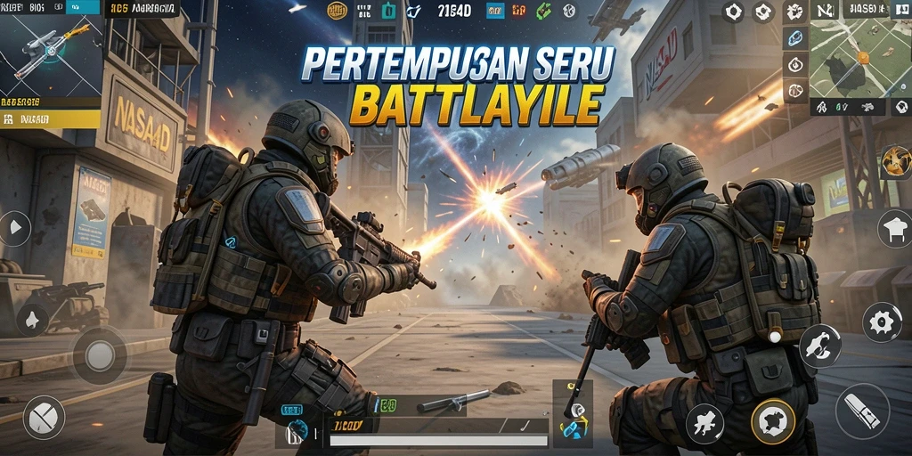 Screenshot gameplay NASA4D menunjukkan pertarungan luar angkasa yang mendebarkan.