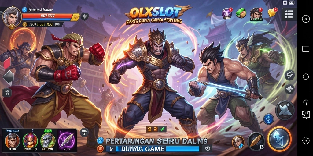 Screenshot OLXSLOT menampilkan aksi pertarungan yang mendebarkan.