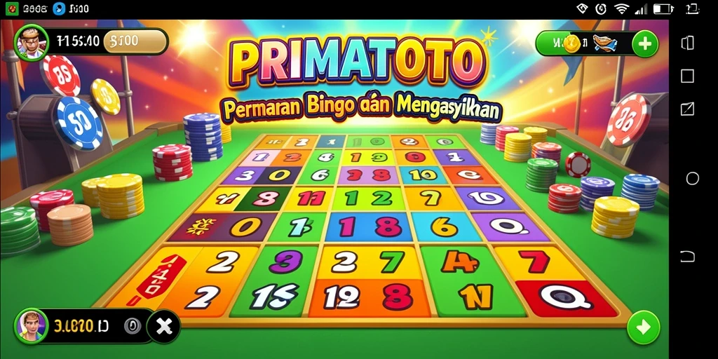 Tampilan gameplay Bingo yang seru dan interaktif di PRIMATOTO.