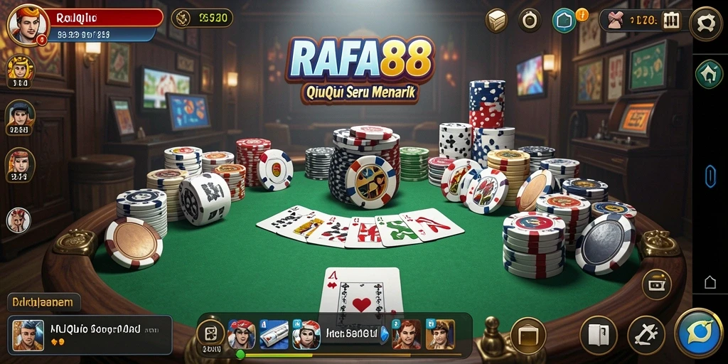 Tampilan gameplay QiuQiu yang seru di RAFA88.