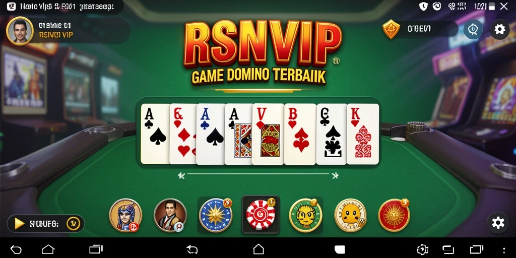 Tampilan gameplay menarik dalam permainan Domino RSNVIP.