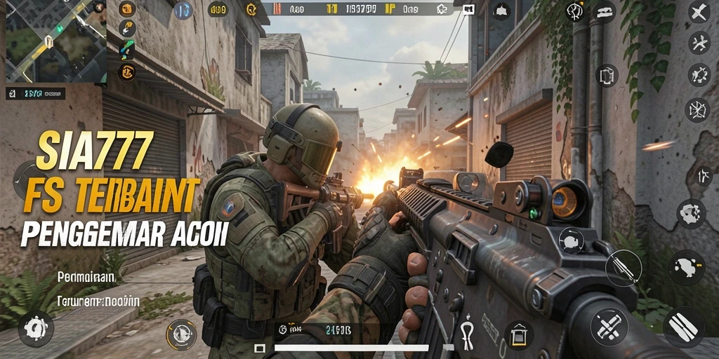 Screenshot utama SIA777 menunjukkan intensitas gameplay FPS yang mendebarkan.