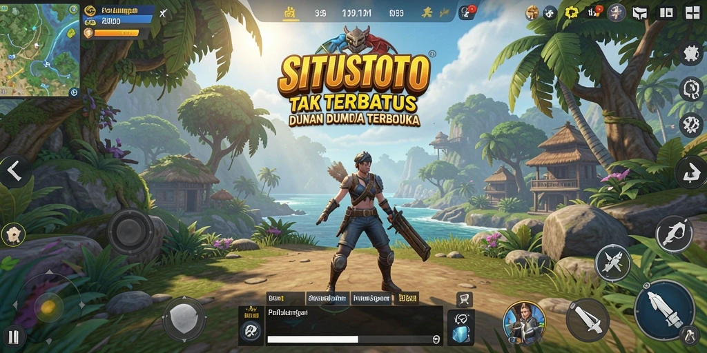 Tampilan gameplay SITUSTOTO menunjukkan petualangan seru di dunia terbuka.