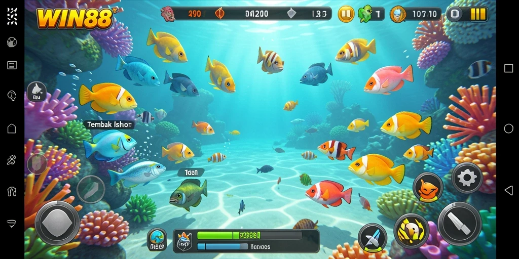 Screenshot dari gameplay seru Tembak Ikan di WIN88.